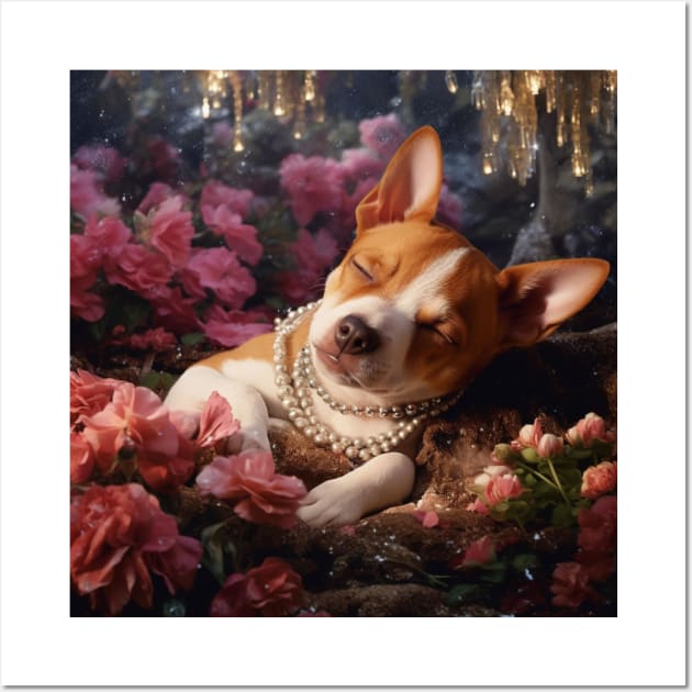 Sleepy Basenji Puppy Wall Art by Enchanted Reverie